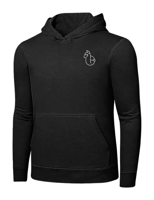 Jet Black 7.8 oz Ring Spun Hooded Sweatshirt w/Alpac Logo