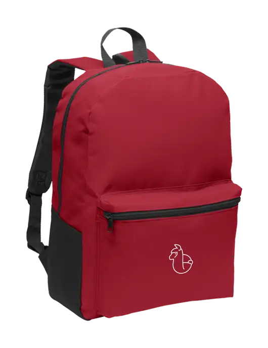 Casual Red Lightweight Laptop Backpack w/Alpac Logo