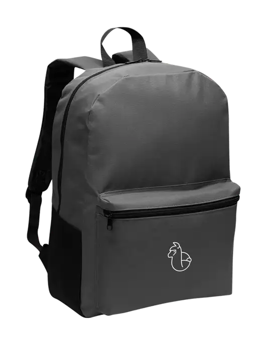 Casual Dark Charcoal Lightweight Laptop Backpack w/Alpac Logo