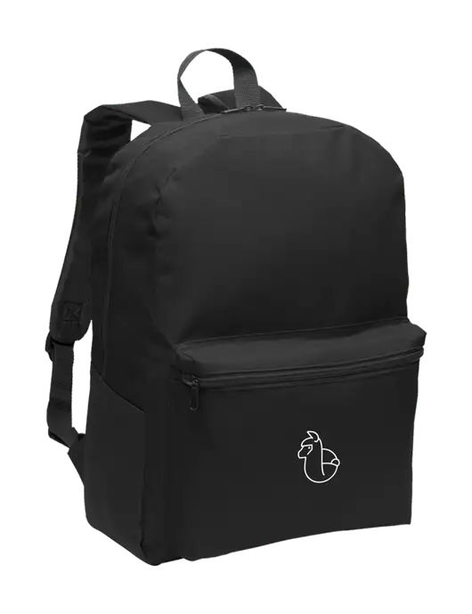 Casual Black Lightweight Laptop Backpack w/Alpac Logo