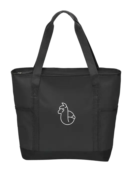 On the Go Black/Black Tote w/Alpac Logo