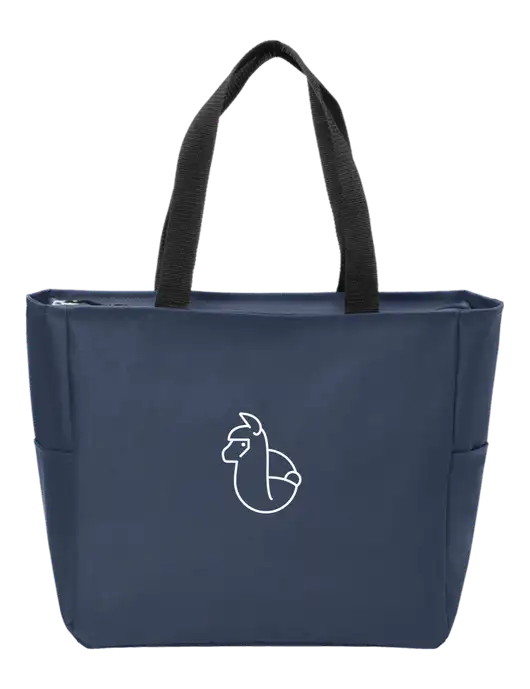 Everyday Navy Zip Tote  w/Alpac Logo