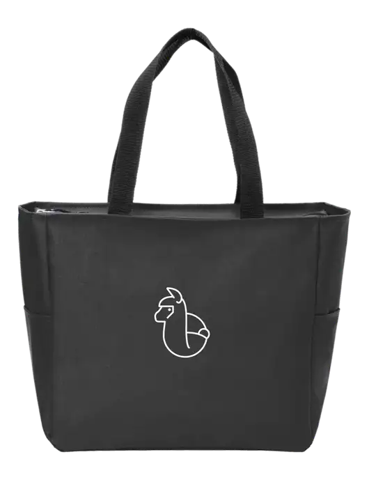 Everyday Black Zip Tote  w/Alpac Logo