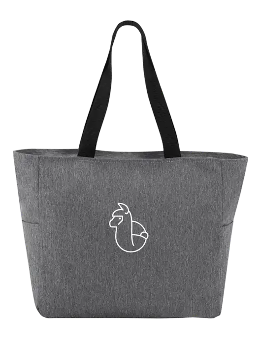 Everyday Heather Grey Zip Tote  w/Alpac Logo