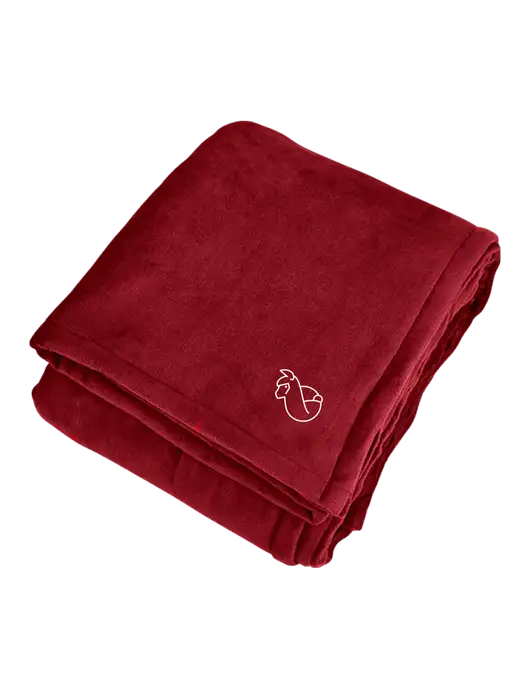 Mountain Lodge Red Rhubarb Blanket w/Alpac Logo