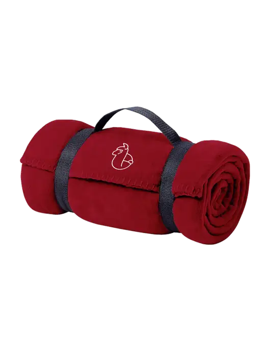 Casual Red Fleece Blanket With Strap w/Alpac Logo