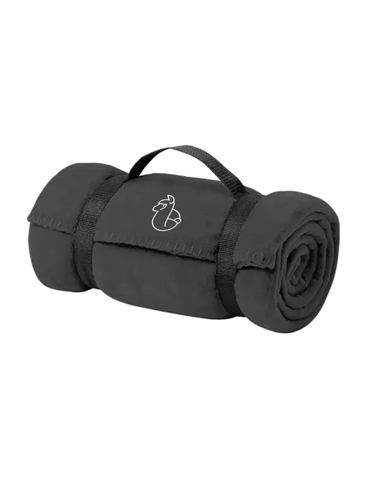 Casual Midnight Heather Fleece Blanket With Strap w/Alpac Logo