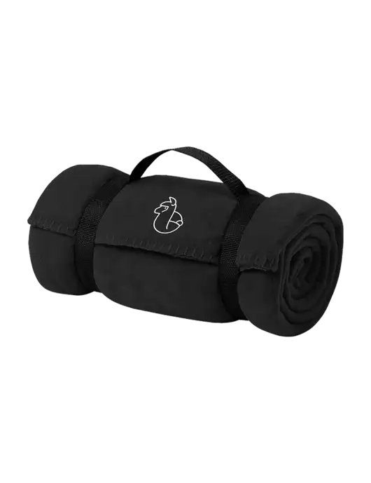Casual Black Fleece Blanket With Strap w/Alpac Logo