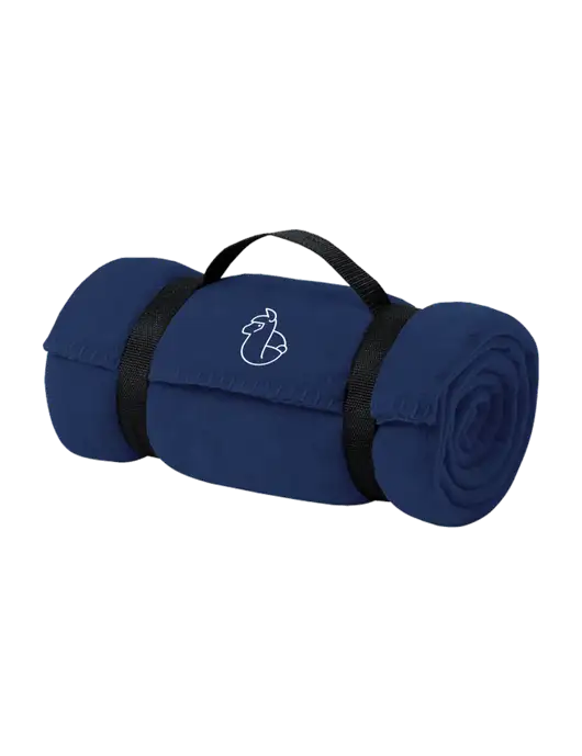 Casual Navy Fleece Blanket With Strap  w/Alpac Logo