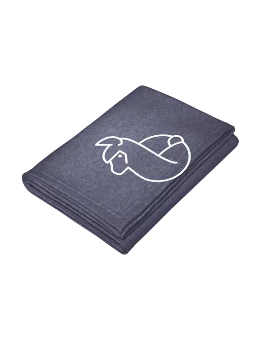 Core Heather Navy Fleece Sweatshirt Blanket w/Alpac Logo