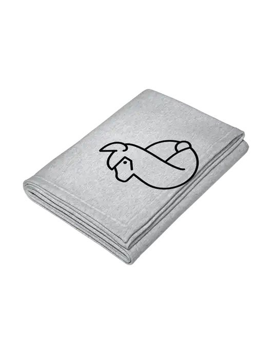 Core Light Grey Heather Fleece Sweatshirt Blanket w/Alpac Logo