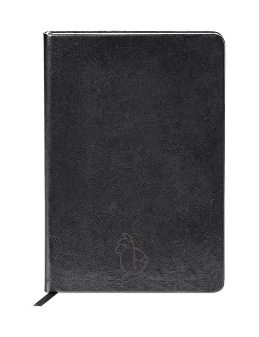 Fabrizio Black Hard Cover 5.75 x 8.3 Journal w/Alpac Logo
