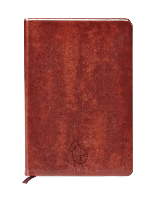 Fabrizio Brown Hard Cover 5.75 x 8.3 Journal w/Alpac Logo