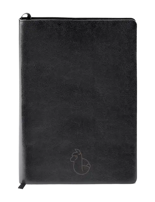 Fabrizio Black Soft Cover 5.75 x 8.125 Journal w/Alpac Logo