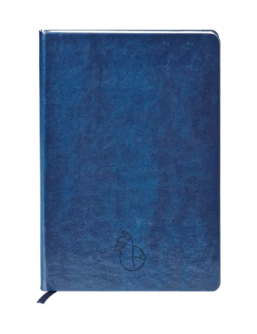 Fabrizio Blue Hard Cover 5.75 x 8.3 Journal w/Alpac Logo