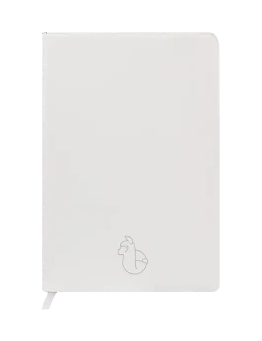 Fabrizio White Hard Cover 5.75 x 8.3  Journal w/Alpac Logo
