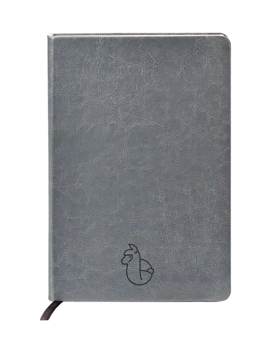 Fabrizio Grey Hard Cover 5.75 x 8.3 Journal w/Alpac Logo