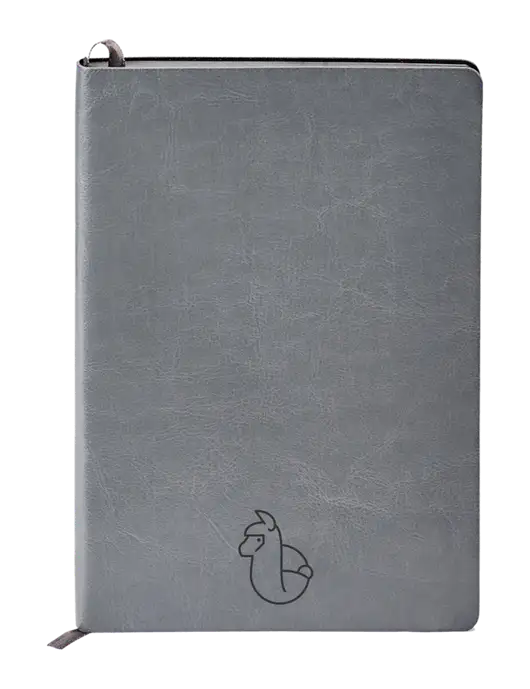 Fabrizio Grey Soft Cover 5.75 x 8.125 Journal w/Alpac Logo