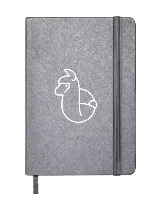 Granite Dark Grey Hardcover Journal, 5.62 X  8.37 w/Alpac Logo
