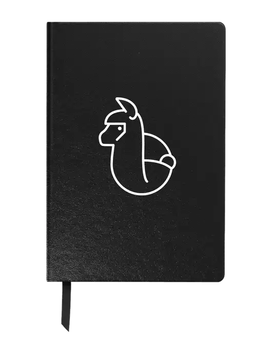 Achieve Black Hardcover Journal, 5.5 x 8.37 w/Alpac Logo