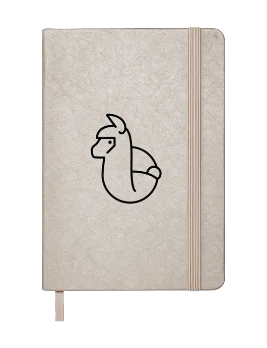 Granite Light Grey Hardcover Journal, 5.62 X  8.37 w/Alpac Logo
