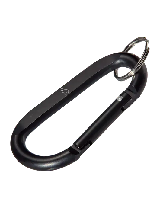 Black Carabiner & Key Ring w/Alpac Logo