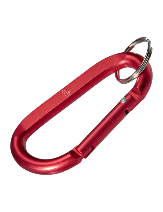 Red Carabiner & Key Ring w/Alpac Logo