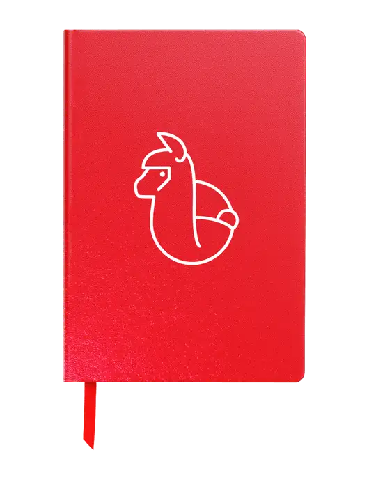 Achieve Red Hardcover Journal, 5.5 x 8.37 w/Alpac Logo