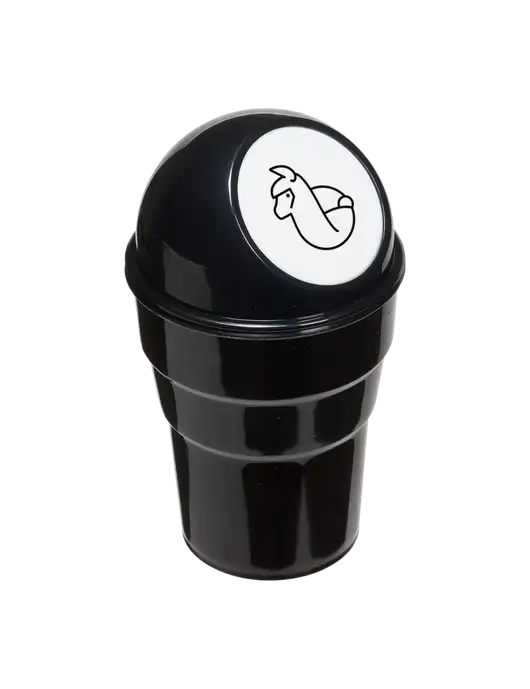 Black Car Cup Holder Trash Can w/Alpac Logo