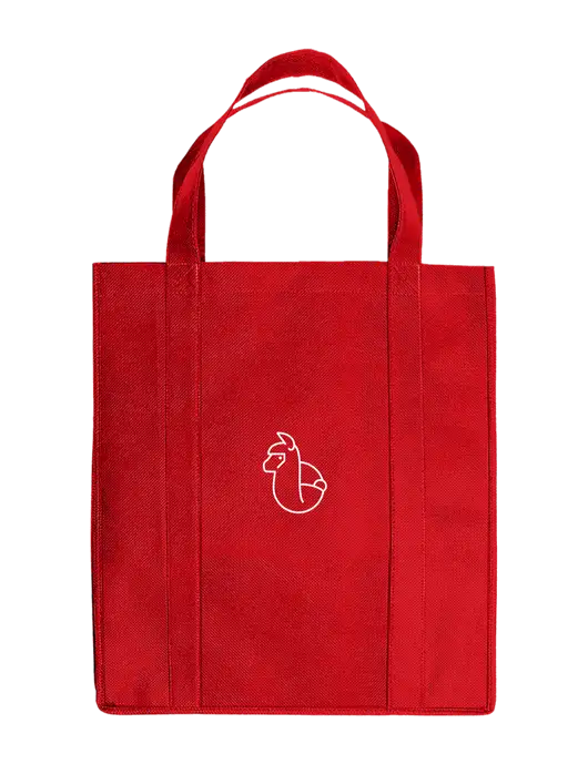 Eco Reusable Jumbo Red Shopping Bag w/Alpac Logo
