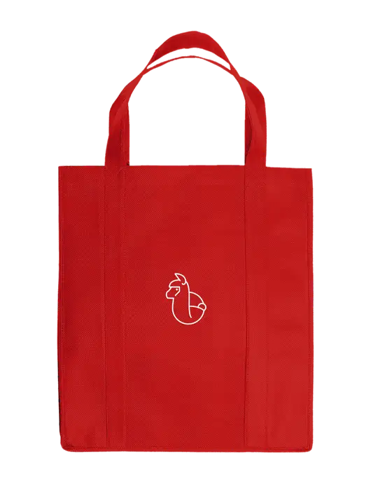 Eco Reusable Jumbo Red Shopping Bag w/Alpac Logo