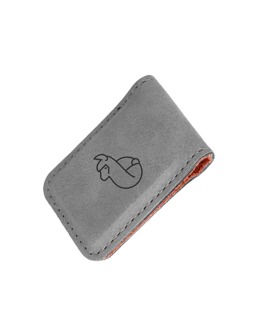 Gray Leatherette Money Clip w/Alpac Logo