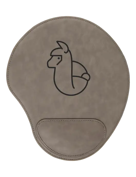 Gray Leatherette Mouse Pad w/Alpac Logo