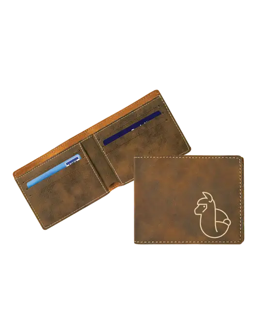 Rustic Leatherette Bifold Wallet w/Alpac Logo