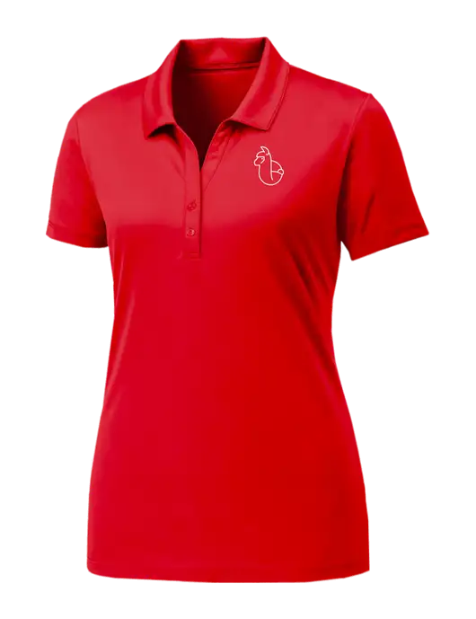 Womens Red PosiCharge Competitor Polo w/Alpac Logo