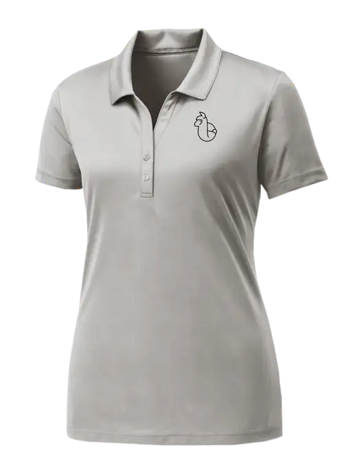 Womens Very Light Grey PosiCharge Competitor Polo w/Alpac Logo