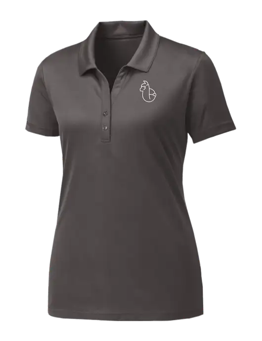 Womens Dark Grey PosiCharge Competitor Polo w/Alpac Logo