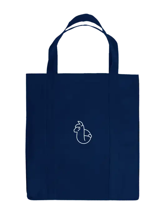 Eco Reusable Jumbo Navy Blue Shopping Bag w/Alpac Logo