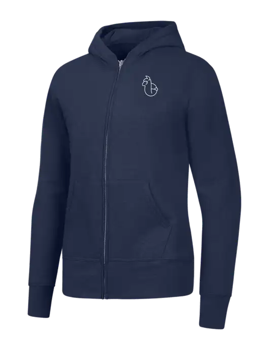 Navy Womens Core Fleece Full-Zip Hooded Sweatshirt w/Alpac Logo