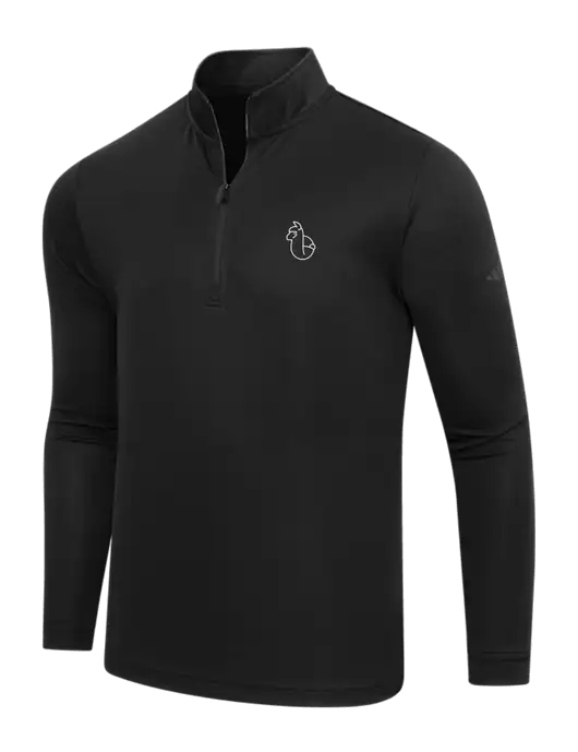 Adidas Black Lightweight Quarter Zip Pullover w/Alpac Logo