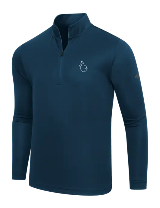 Adidas Navy Lightweight Quarter Zip Pullover w/Alpac Logo