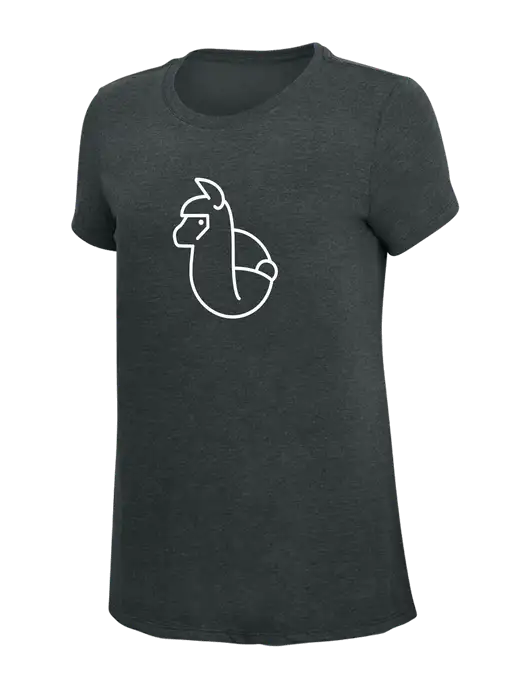 Womens Simply Soft Black Frost 4.5oz Poly/Combed Ring Spun Cotton T-Shirt w/Alpac Logo
