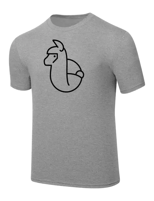 Simply Soft Heathered Light Grey 4.5oz  Poly/Combed Ring Spun Cotton T-Shirt w/Alpac Logo