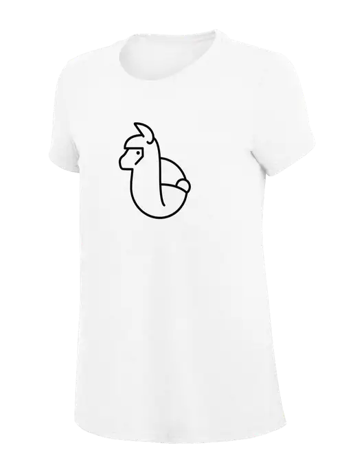 Womens Simply Soft White 4.5oz Poly/Combed Ring Spun Cotton T-Shirt
 w/Alpac Logo