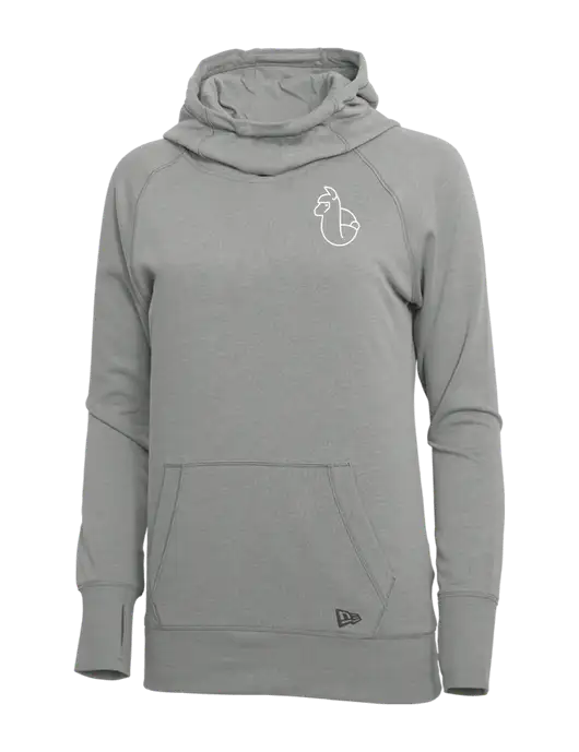 New Era Shadow Grey Heather Womens Tri-Blend Fleece Pullover Hoodie w/Alpac Logo