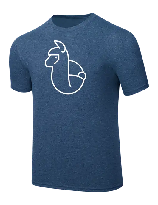 Simply Soft Heathered Navy 4.5oz  Poly/Combed Ring Spun Cotton T-Shirt w/Alpac Logo