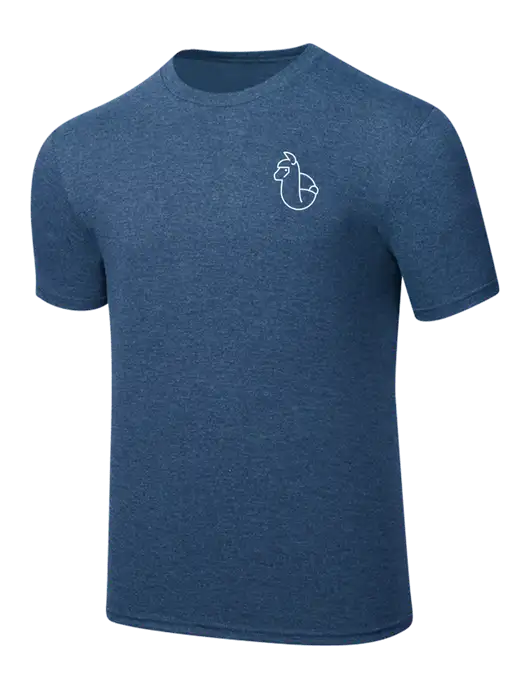 Simply Soft Heathered Navy 4.5oz  Poly/Combed Ring Spun Cotton T-Shirt w/Alpac Logo