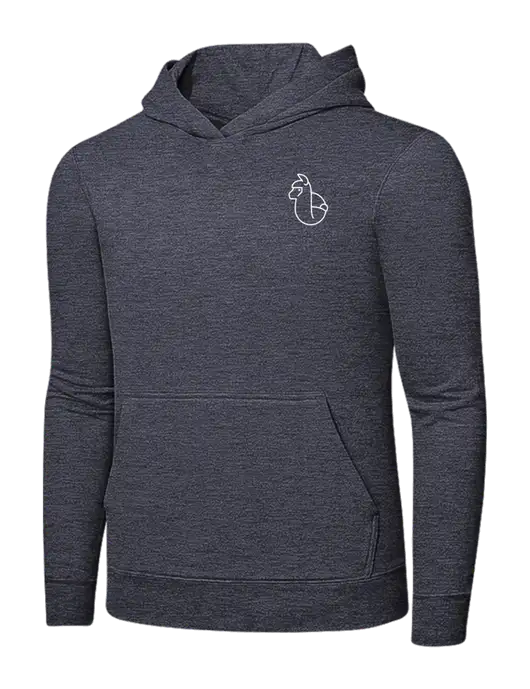 Heather Navy 7.8 oz Ring Spun Hooded Sweatshirt w/Alpac Logo