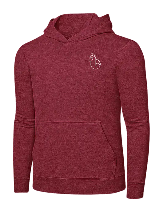 Heather Red 7.8 oz Ring Spun Hooded Sweatshirt w/Alpac Logo