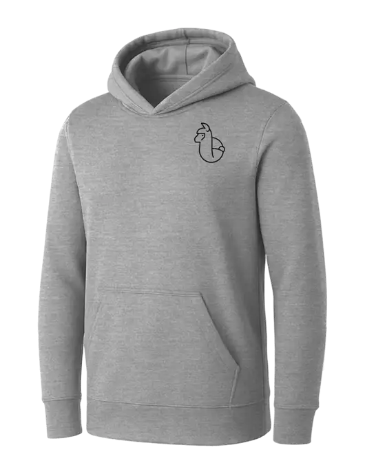 Womens Light Grey Heather Core Fleece Pullover Hooded Sweatshirt w/Alpac Logo